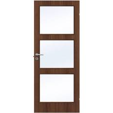 Innerdörr skjutdörr Swedoor Easy Nature GW3 Walnut Skjutdörr Klarglas (72.5x204cm)