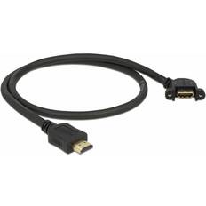 DeLock Panel Mount HDMI-HDMI M-F Angled 0.5m