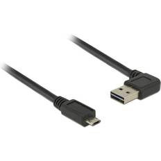 DeLock Left/Right Easy-USB USB A-USB Micro-B 2.0 Angled 3m