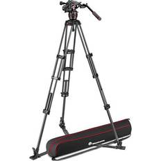 Manfrotto Nitrotech 608 & Trépied Twin-leg Carbone Entretoise sol