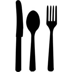 Disposable Cutlery Amscan Cutlery Black 24-pack