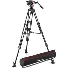 Manfrotto Nitrotech 608 & Trépied Twin-leg Alu Entretoise mi-hauteur