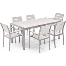 Stackable Patio Dining Sets Garden & Outdoor Furniture Beliani Vernio Patio Dining Set, 1 Table incl. 6 Chairs