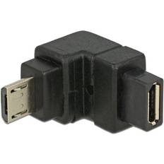 Adapter type b DeLock 65668 USB Micro-B-USB Micro-B 2.0 M-F Angled Adapter