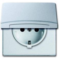 Silver Wall Outlets Busch-Jaeger 20 EUGKB-33-101 1-way