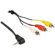 DeLock RCA-kablar DeLock Angled 3.5mm-3RCA 1.5m