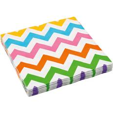 Stribede Papirservietter Amscan Napkins Rainbow 20-pack