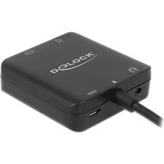 DeLock HDMI-kablar - Standard HDMI-Standard HDMI DeLock HDMI/USB Micro-B-3.5mm/Toslink M-F 0.2m