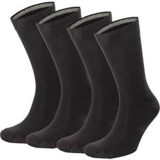 Topeco Strømper Topeco Plain Bamboo Socks 4-Pack - Black