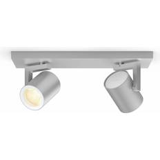 Philips Hue Illuminazione Interna Illuminazioni Philips Hue Argenta Plate/Spiral 2x5.7W Faretto