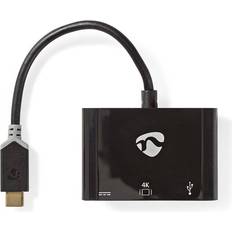 Nedis USB C-USB A/HDMI/USB C M-F 0.2m