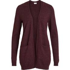 Vila Cardigans Vila Basic Knitted Cardigan - Red/Winetasting