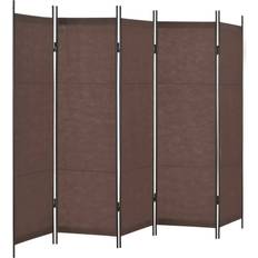 Gray Room Dividers vidaXL 5 Panels Room Divider