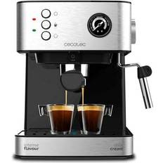 Cecotec Cafetera Express Power Espresso 20 Professionale 850 W 20 Bares Manómetro Depósito de 1,6L Brazo Doble Salida Vaporizador Superficie Calientatazas