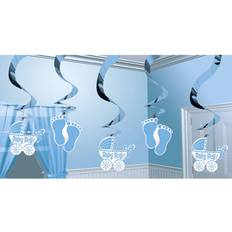 Amscan Swirl Baby Boy 5-pack