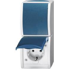 Blau Steckdosen Busch-Jaeger 2601/6/20 EW-53 2-way