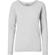 Vero Moda Texture Pullover - Grey/Light Grey Melange