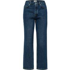 Selected Femme Jeans Selected High Straight Fit Jeans - Blue/Medium Blue Denim