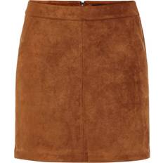 XS Jupes Vero Moda Jupe Vmdonnadina Fauxsuede Short Skirt - Marron