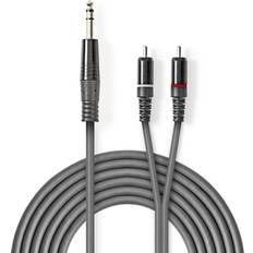 2RCA-6,3 mm Kabler Nedis 2RCA-6.3mm 3m