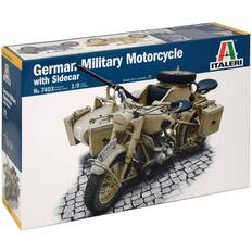 Italeri German Military Motorcycle with Side Car 1:9