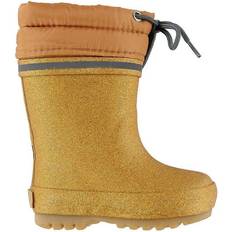 CeLaVi Wellies Thermal Giltter Lace Up - Pale Gold