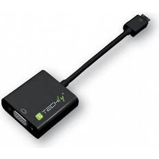 Techly IDATA HDMI-VGA2AU HDMI-VGA/3.5mm/USB Micro-B M-F 0.2m