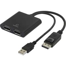 Renkforce Displayport/USB A-2DisplayPort M-F 0.2m