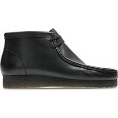 Nero - Uomo Mocassini Clarks Wallabee - Black Leather