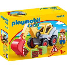 Playmobil Toy Cars Playmobil 1.2.3 Shovel Excavator 70125