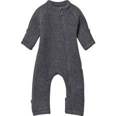 Mikk line heldragt uld Mikk-Line Baby Wool Suit - Melange Grey (50005-916)