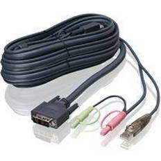 IOGEAR USB A/2x3.5mm/DVI SIngle Link-USB B/2x3.5mm/DVI SIngle Link 9.8ft