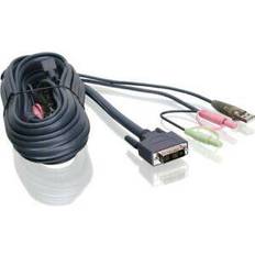 IOGEAR USB A/2x3.5mm/DVI SIngle Link-USB B/2x3.5mm/DVI SIngle Link 16.4ft