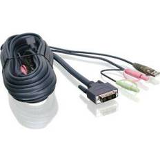 IOGEAR USB A/2x3.5mm/DVI SIngle Link-USB B/2x3.5mm/DVI SIngle Link 5m