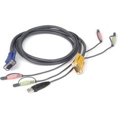 IOGEAR VGA/2x3.5mm/USB A-VGA/2x3.5mm 1.8m