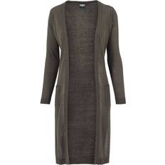 Slits Koftor Urban Classics Fine Knit Long Cardigan - Olive