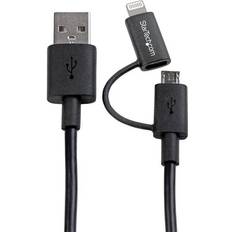 StarTech USB A - USB Micro-B 2.0 + Lightning Adapter 1m