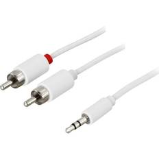 Minijack kabel 10m Deltaco 3.5mm - 2RCA 10m