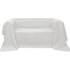 White Loose Covers vidaXL 130890 Loose Sofa Cover White (280x210cm)