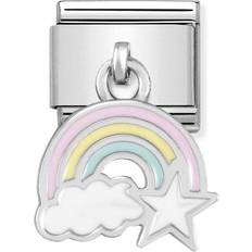 Women - Yellow Charms & Pendants Nomination Composable Classic Link Rainbow with Cloud Charm - Silver/Multicolour