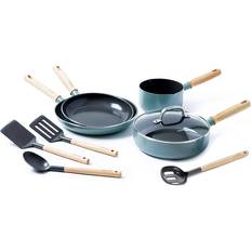 GreenPan Mayflower Cookware Set with lid 9 Parts