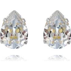 Caroline Svedbom Mini Drop Earrings - Silver/Transparent
