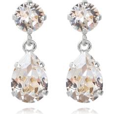 Mini Drop Earrings - Silver/Transparent