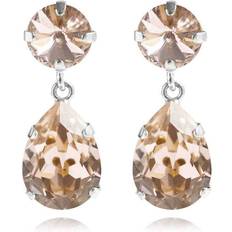 Caroline Svedbom Classic Drop Earrings - Silver/Vintage Rose