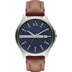 Emporio Armani EXCHANGE Analoginen tummansininen ruskea hopea One Size