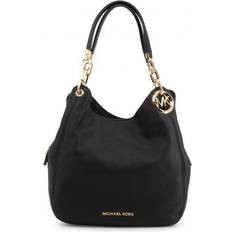 Lillie Large Pebbled Leather Shoulder Bag - Black