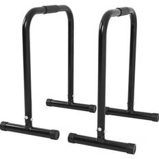 Fitness Gorilla Sports Barres Parallèles Paire, Hauteur 73cm, Charge Max 200kg, Acier Haute, Noir- Station de Dip Parallettes, Dips Stand