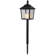 Noir Lanternes Star Trading Funéraire LED Flame Lantern Hauteur 52 cm - Noir Transparent Crème Lanterne 52cm