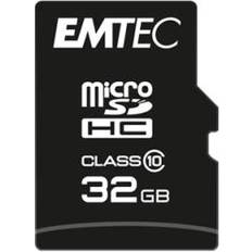 Schede di Memoria & Chiavette USB Emtec 32GB MICRO SDHC Classe 10 CLASSIC 20MB/12MB CON ADATTATORE