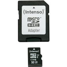 32 Go Cartes mémoire Intenso Carte microSDHC 3423480 32 Go avec adaptateur SD, UHS-I